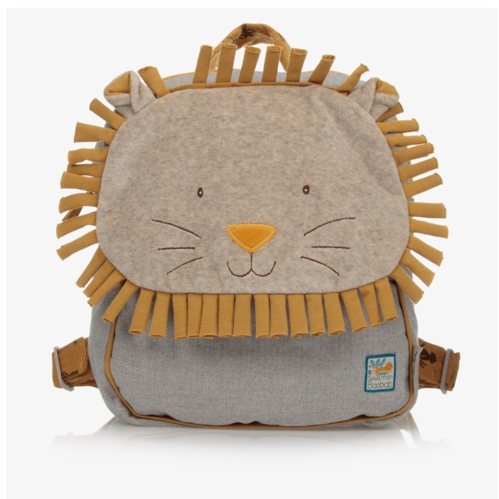 Moulin Roty Grey Lion Backpack